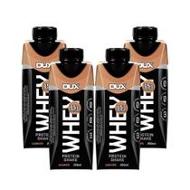 Kit 4 Bebida Láctea UHT Whey Protein Shake Dux Sabor Cookies com 15g de Proteína 250ml