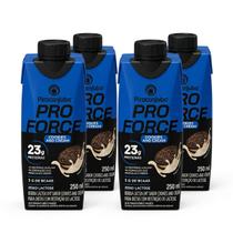 Kit 4 Bebida Proteica Piracanjuba Pro Force Cookies 250ml 23g Proteinas Zero Lactose Com BCAA