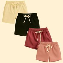 Kit 4 Bermuda Infantil Masculina de Linho com Cordão Conforto Ideal para Passeios e Lazer Kit 4 Bermuda Infantil Masculina de Linho com Cordão Conforto Ideal para Passeios e Lazer