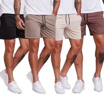 KIT 4 Bermuda Short Masculina Moletinho Básica Adulto