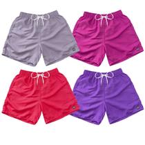 Kit 4 Bermudas Short Praia Neon Mauricinho Verão Cordão 030 Kit 4 Bermudas Short Praia Neon Mauricinho Verão Cordão 030