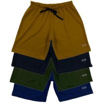 Kit 4 Bermudas/Shorts Menino Verão Moletinho Cores Sortidas 4 ao 16 Infantil e Juvenil Kit 4 Bermudas/Shorts Menino Verão Moletinho Cores Sortidas 4 ao 16 Infantil e Juvenil