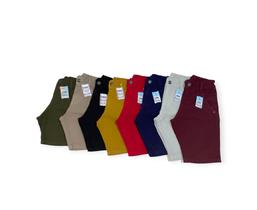Kit 4 Bermudas Social brim Lisa masculina Sarja Juvenil Com Lycra atacado