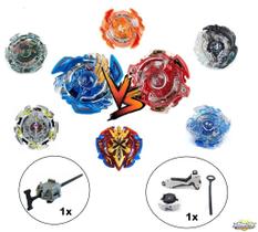 Kit 4 Beyblade Burst XGyro + 2 Lançador Valt, Shu Sortidos