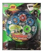 Kit 4 Beyblade Metal Fusion Led Tornado + Arena + 2 Lançador