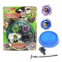 Kit 4 Beyblade Metal Fusion Led Tornado C/Arena 2 Lançador