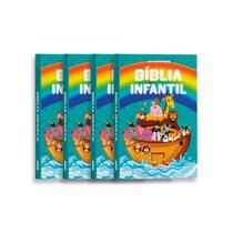 Kit 4 Bíblias Bíblia Infantil Arco-Íris