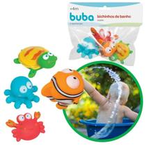 Kit 4 Bichinhos para Banho Oceano Animais Marinhos Buba