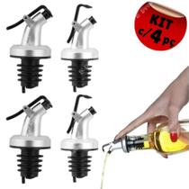 Kit 4 Bico Dosador Com Tampa Plástico Garrafa Azeite Vinagre Kit 4 Bico Dosador Com Tampa Plástico Garrafa Azeite Vinagre