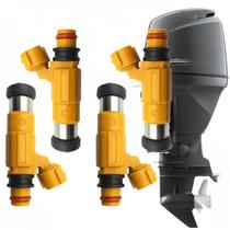 Kit 4 Bico Injetor de Gasolina Motor Popa Yamaha 150hp 4 Tempos de 2004 À 2018 Kit 4 Bico Injetor de Gasolina Motor Popa Yamaha 150hp 4 Tempos de 2004 À 2018