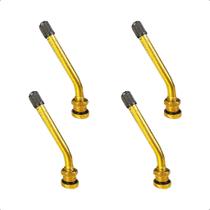 Kit 4 Bico Válvula Roda Pneu Sem Camara Caminhão Ônibus 90mm