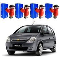 Kit 4 Bicos Injetores Meriva 1.4 8V Flex até 2012 Delphi