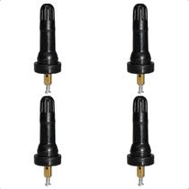 Kit 4 Bicos Pito Válvula Para Pneu Roda Sem Câmara Tr413 Com Sensor Tpms PSI