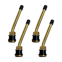 Kit 4 Bicos Válvula para Roda Raiada Curto 100MM TR 572