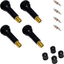 Kit 4 Bicos/valvulas De Pneu/roda Liga Leve E Ferro