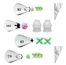 Kit 4 Bicos Wilton Especialidades 105 79 81 83 E Adaptador