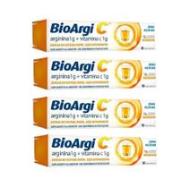 Kit 4 Bioargi C Arginina+Vit C 16 Comprimidos Efervescentes