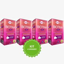 Kit 4 BIOTINA MASTIGAVEL 45MCG C/60 COMP QUALYNUTRI Kit 4 BIOTINA MASTIGAVEL 45MCG C/60 COMP QUALYNUTRI
