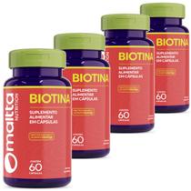 Kit 4 Biotina pura original cabelos e unhas Vitamina b7 Suplemento alimentar natural em cápsulas