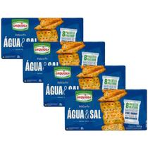 Kit 4 Biscoito Orquídea Água e Sal 320g Cream Cracker