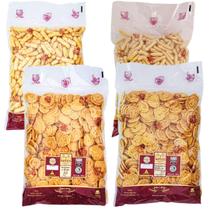 Kit 4 Biscoito Palito Cebola, Pimenta, Disq Queijo e Orégano Kit 4 Biscoito Palito Cebola, Pimenta, Disq Queijo e Orégano