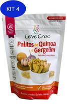 Kit 4 Biscoito Palito Salgado Quinoa E Gergelim Sem Glúten