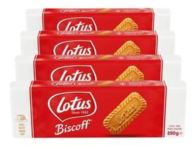 Kit 4 Biscoitos Bolacha Belga Lotus Biscoff 250G