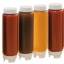 Kit 4 Bisnaga de 1 Litro Graduada Grande com Bico Invertido Estilo FIFO Para Caldas Molhos Ketchup Maionese Mostarda Mel Kit 4 Bisnaga de 1 Litro Graduada Grande com Bico Invertido Estilo FIFO Para Caldas Molhos Ketchup Maionese Mostarda Mel