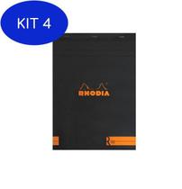 Kit 4 Bloco De Desenho E Notas Rhodia A5 Número 16 Preto