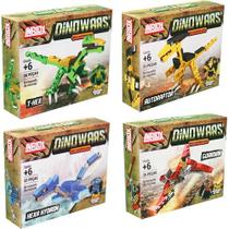 Kit 4 Blocos De Montar Dinossauro Robô Diversão Inblox 134pc