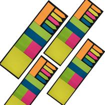 Kit 4 Blocos de Notas Autoadesivas Diversas Formas Cores 11 Peças