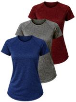 Kit 4 Blusa Feminina Dry Fit Academia Camiseta Fitness