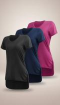 Kit 4 Blusas Esportivas Secagem Rápida 100% Poliéster Kit 4 Blusas Esportivas Secagem Rápida 100% Poliéster