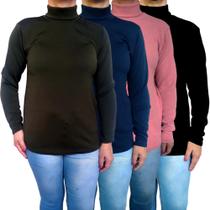 Kit 4 Blusas Femininas Cacharrel Manga Longa Soltinhas Lisas Cores Sortidas Malha Crepe Pp Plus Size Kit 4 Blusas Femininas Cacharrel Manga Longa Soltinhas Lisas Cores Sortidas Malha Crepe Pp Plus Size