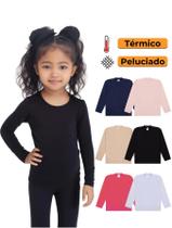Kit 4 Blusas Térmicas Infantil Menina Manga Longa Blusas Térmicas Manga longa meninas