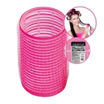 Kit 4 Bobes Autoaderentes p/ Cabelo Profissional Rosa N4 Vertix