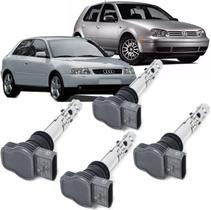 Kit 4 Bobina de Ignicao Golf Gti 1.8 20V Turbo Audi A3 e A4 1.8 Turbo 180cv - Original