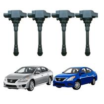 Kit 4 Bobina Ignição Nissan Sentra Tiida X-Trail 1.8 e 2.0 16v