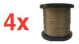 Kit 4 Bobinas 500mts Cabo De Aço Com Pvc 1,75mm Para Varal Kit 4 Bobinas 500mts Cabo De Aço Com Pvc 1,75mm Para Varal