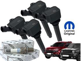 Kit 4 Bobinas de Ignição + Jogo Vela FIAT TORO JEEP RENEGADE 1.8 16V Flex 16...E-TORQ Original MOPAR Kit 4 Bobinas de Ignição + Jogo Vela FIAT TORO JEEP RENEGADE 1.8 16V Flex 16...E-TORQ Original MOPAR