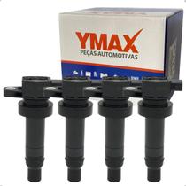 Kit 4 Bobinas Ignição Hb20 I30 Veloster Cerato Soul