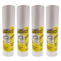 Kit 4 bobinas sacos transparente picotada 40x60 c/400 sacos