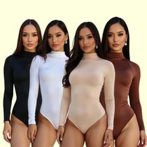 Kit 4 Body Feminino Suplex Blusinha Premium Moda Blogueira