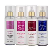 Kit 4 Body Splash Barbours Beauty 200ml Delight Very Sexy Alter Ego Affair