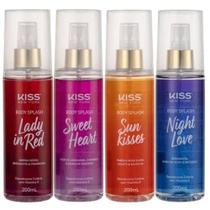 Kit 4 Body Splash perfume kiss NY 200ml cada