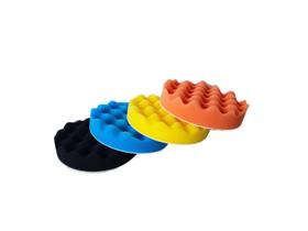 Kit 4 Boina De Espuma Para Polimento 5 Polegadas Com tiras autocolantes