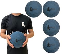 Kit 4 Bolas de Iniciação BI14 N14 Em Borracha Azul Dafoca Sports