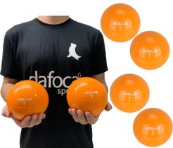 Kit 4 Bolas de Peso 1Kg Toning Ball Heavy VP1061 Vollo Sports Laranja