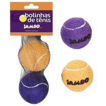 Kit 4 Bolas De Tenis Mordedor Laranja e Roxa Jambo