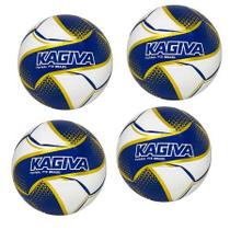 KIt 4 Bolas Futsal Kagiva F5 Brasil Sub 13 Cor Azul dourado